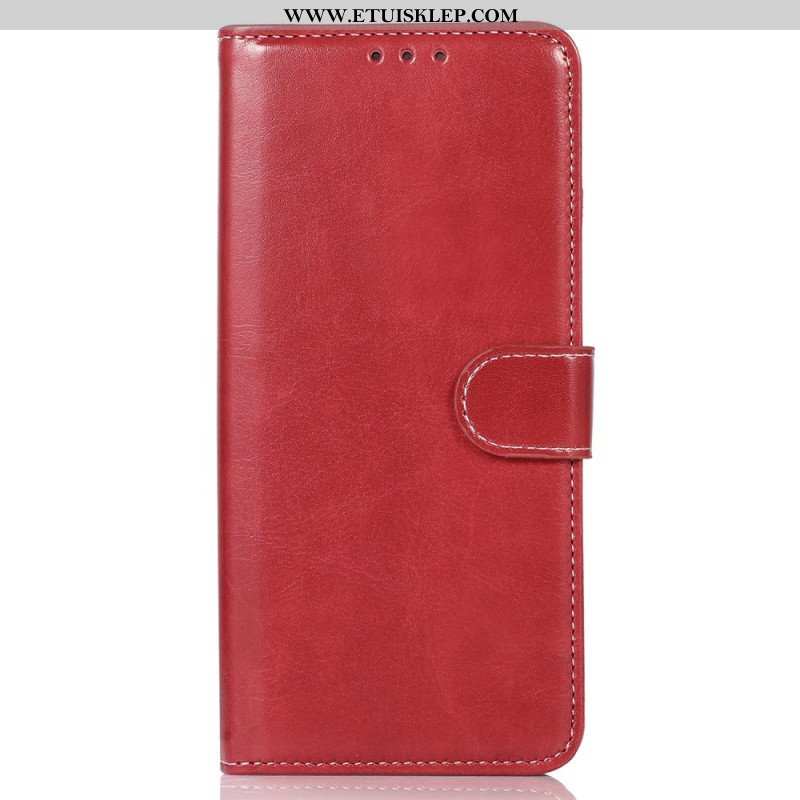 Etui Folio do Poco X4 Pro 5G Skórzany Efekt Couture